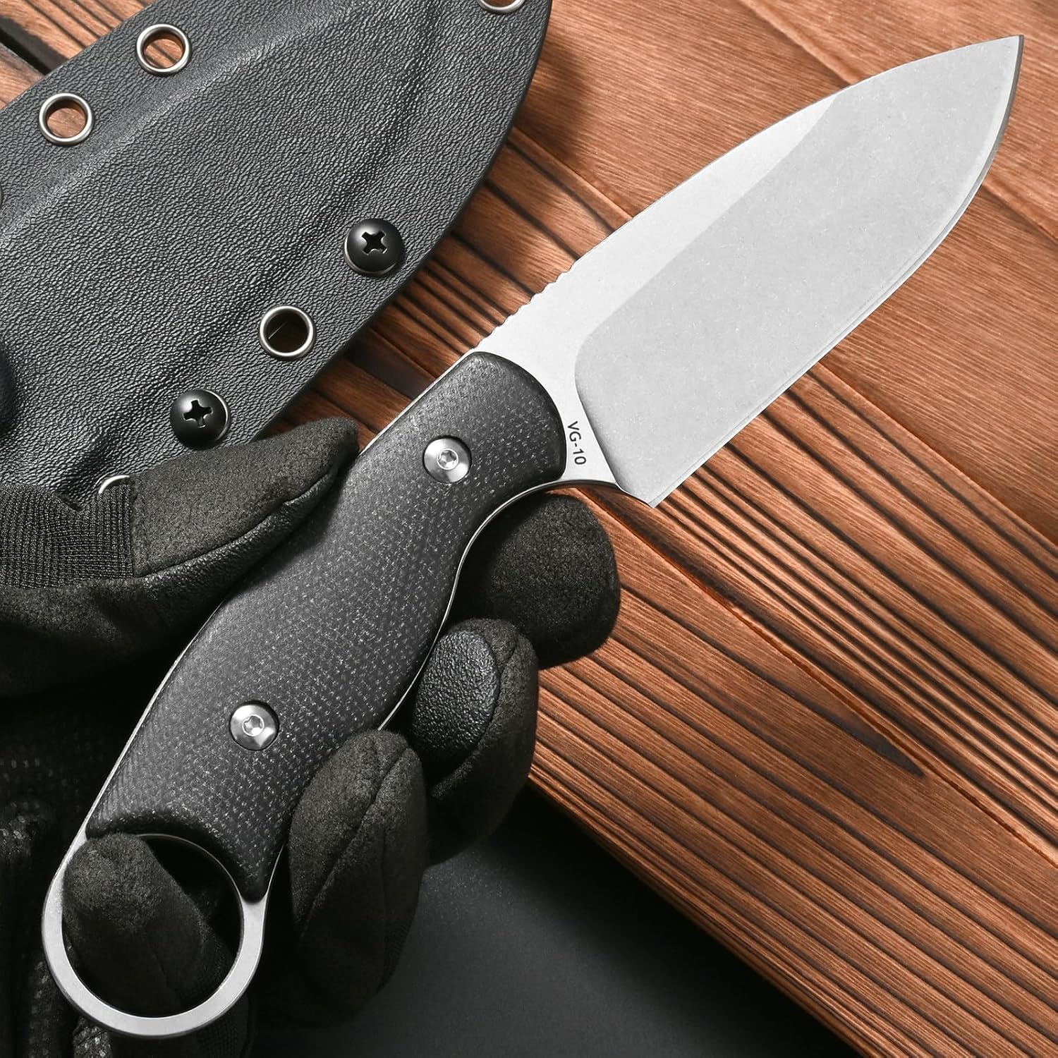 Survival Knife Full Tang - Eafengrow FF116 Klauenmesser mit feststehender Klinge