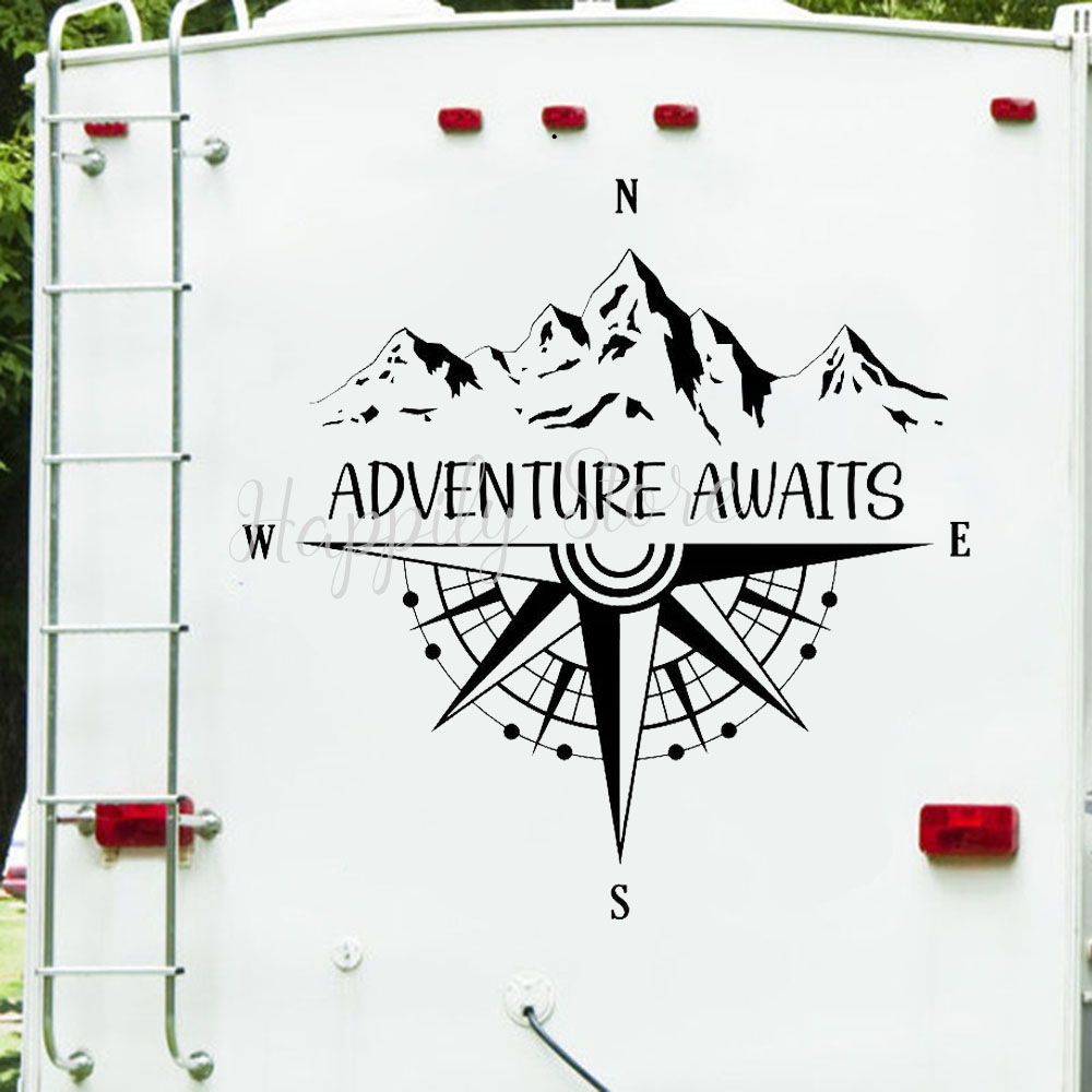 Outdoor Adventure Ideas - Campervan Aufkleber Abenteuer Erwartet Wand Aufkleber