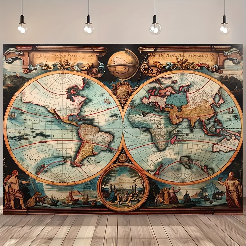 Outdoor Adventure Background - 1-Vintage-Hintergrundstoff für nautische Abenteuer – Columbus
