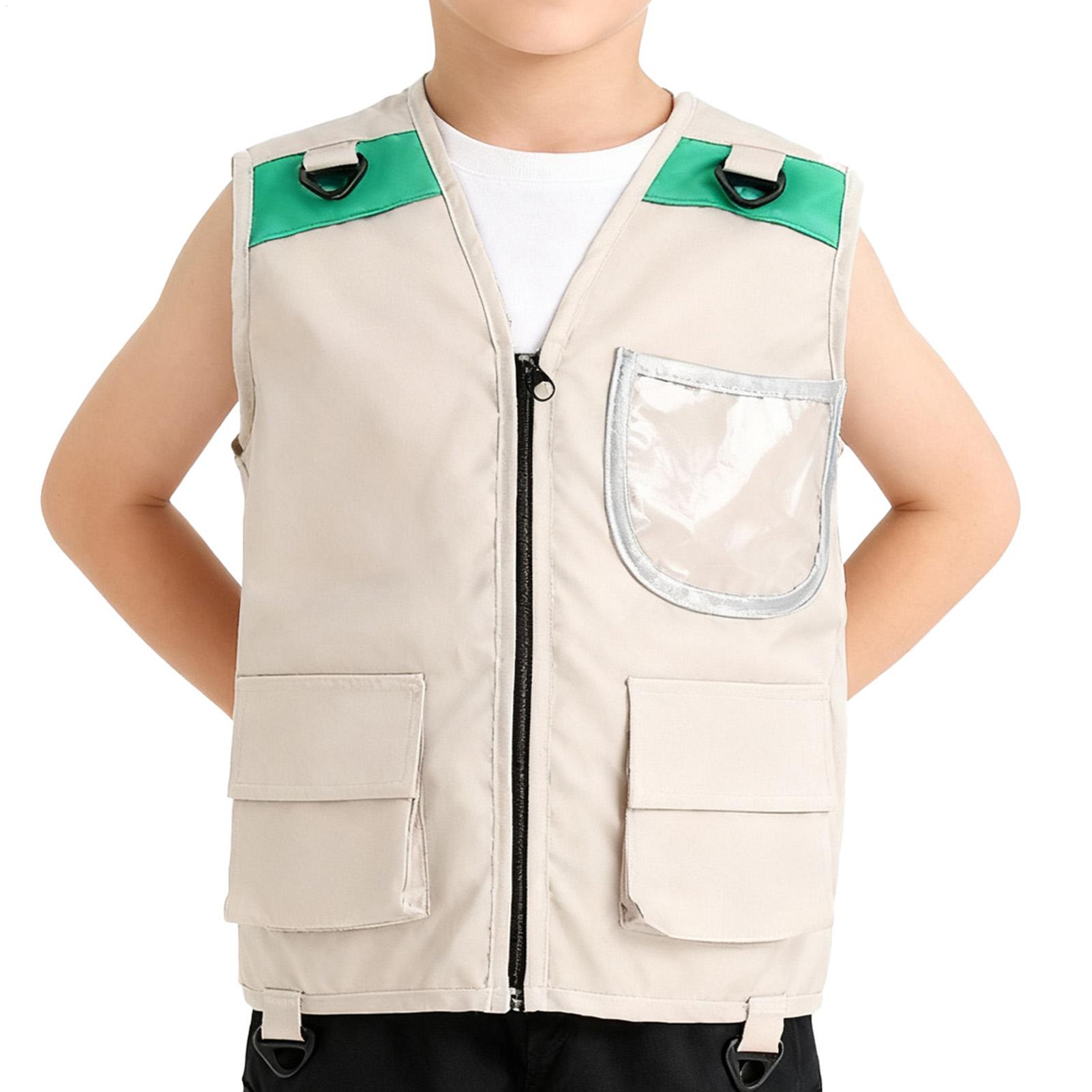 Outdoor Adventure Boys - Kinder-Entdeckerweste Kostüm Safari-Cargoweste Jungen Outdoor-Abenteuer-Set für