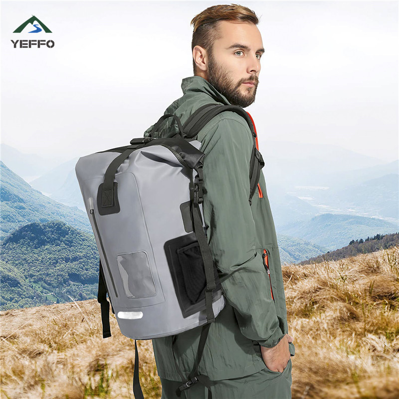 Outdoor Adventure Kayak - 35/55L Wasserdichter Rolltop-Trockensack PVC Schwimm-Rucksack für