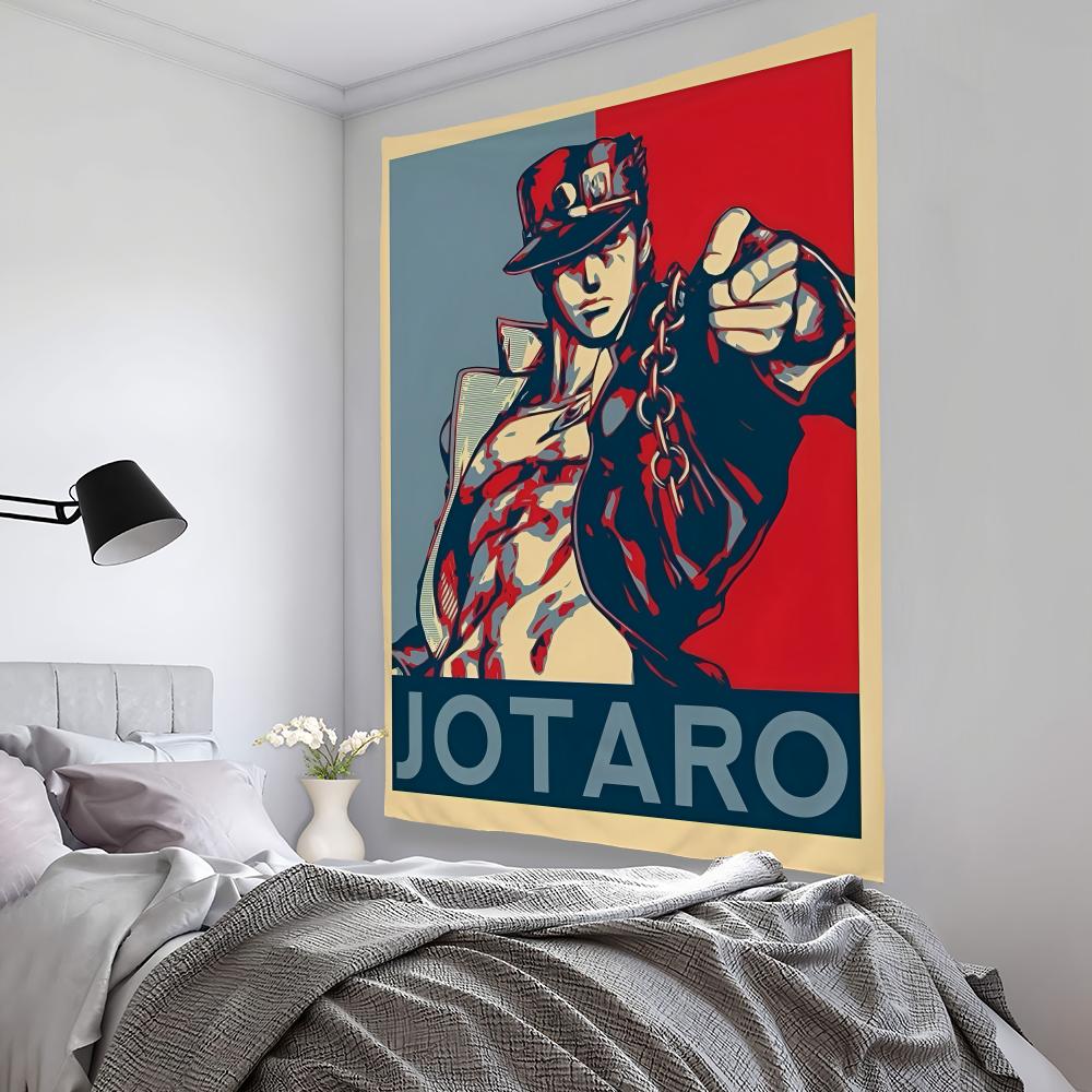 Outdoor Adventure Background - J-JoJo B-Bizarre Adventure Wandteppich, Mikrofaser-Hintergrund, Kunstdekoration