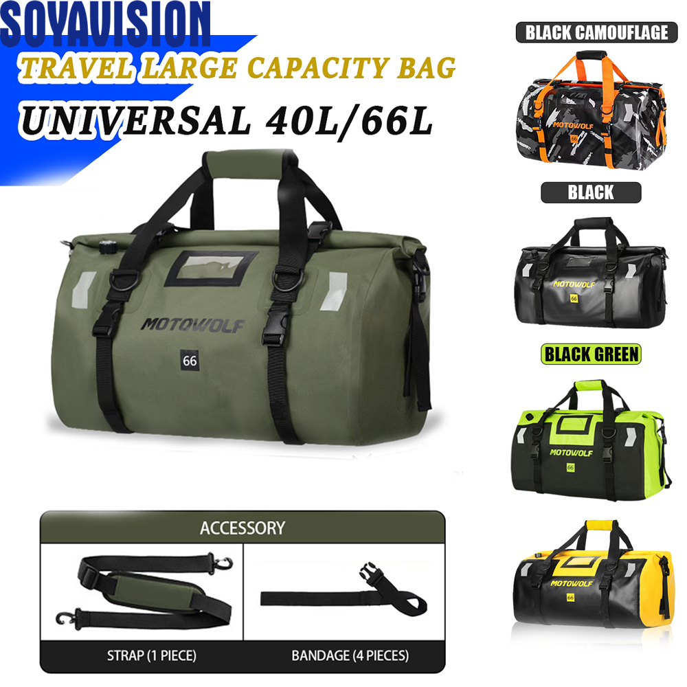 Outdoor Adventure Kayak - Wasserdichte Reisetasche 40L/66L Motorrad-Reisetasche für Motorradfahren,