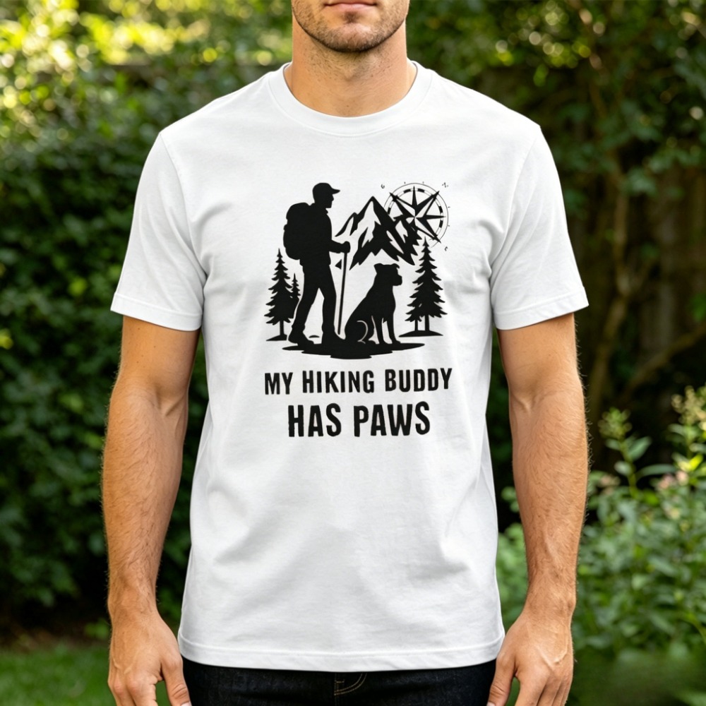 Outdoor Adventure Ideas - Herren-T-Shirt für Wanderer, Hundeliebhaber, Outdoor-Abenteuer, Bergdesign,