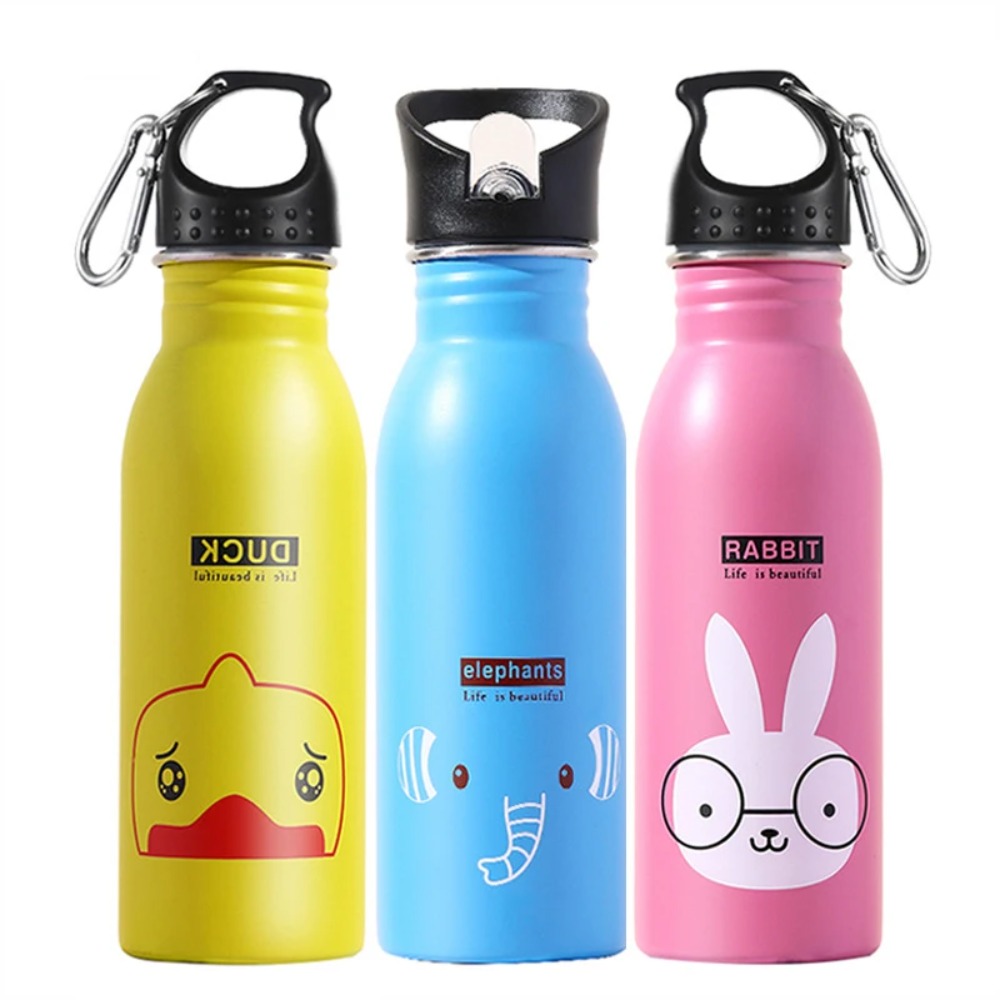 Outdoor Adventure Kids - Niedlicher Becher mit Tiermotiv aus Edelstahl,