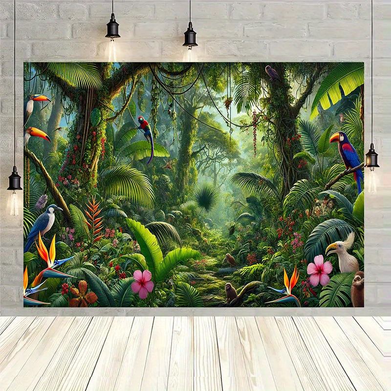 Outdoor Adventure Background - 1 Stück Dschungel Abenteuer Hintergrund Banner