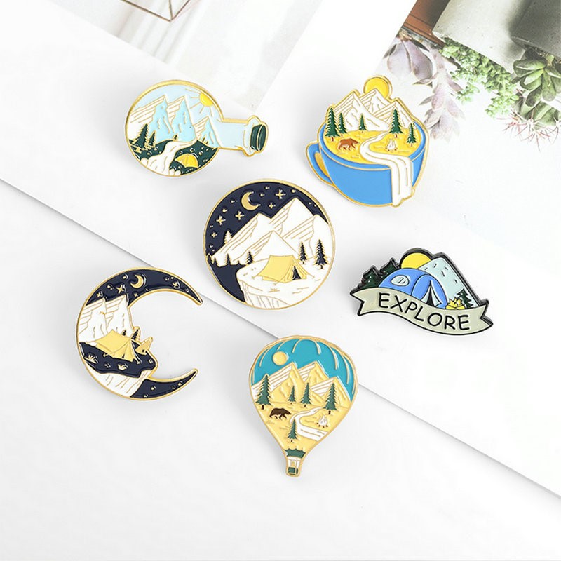 Camping Abenteuer Emaille Pins – Outdoor Adventure With Kids Bewertung und Preis