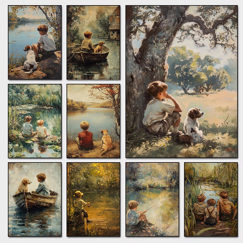 Vintage Jungenzimmer Kunst Pos – Outdoor Adventure Boys Bewertung und Preis