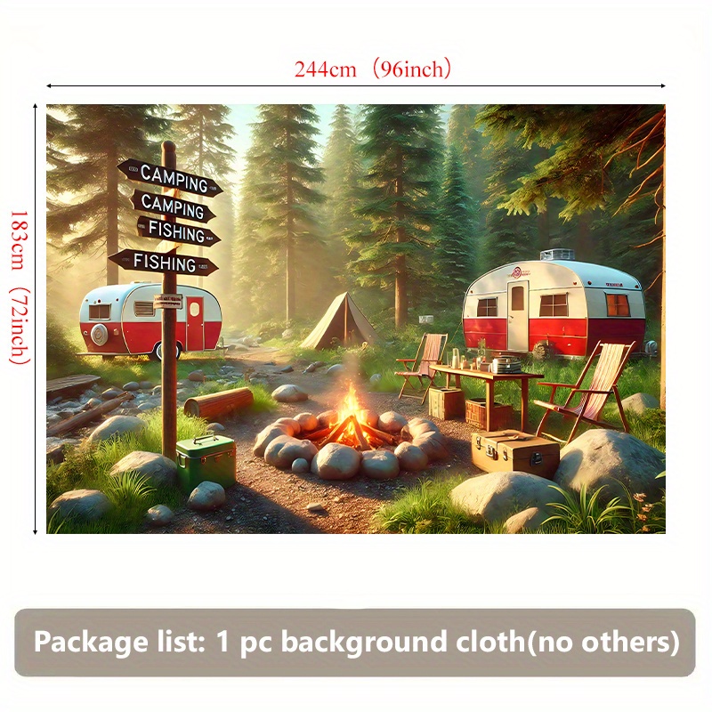 Camping-Wohnwagen-Wandteppich  – Outdoor Adventure Rv Bewertung und Preis
