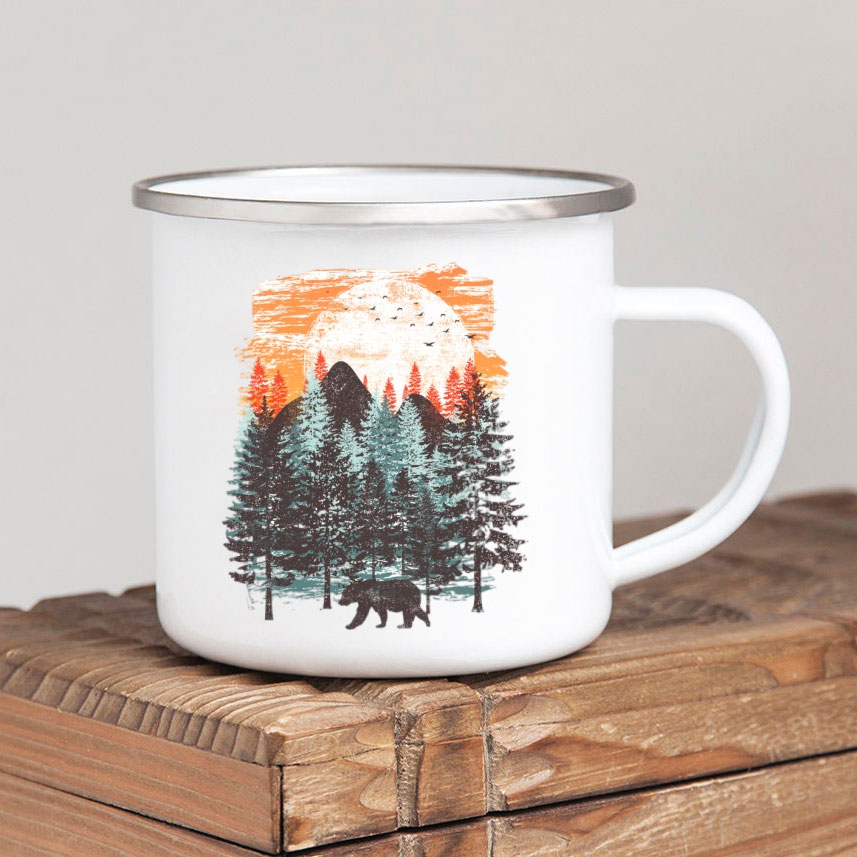 Forest Camp Emaille-Kaffeetass – Outdoor Adventure Ideas Bewertung und Preis