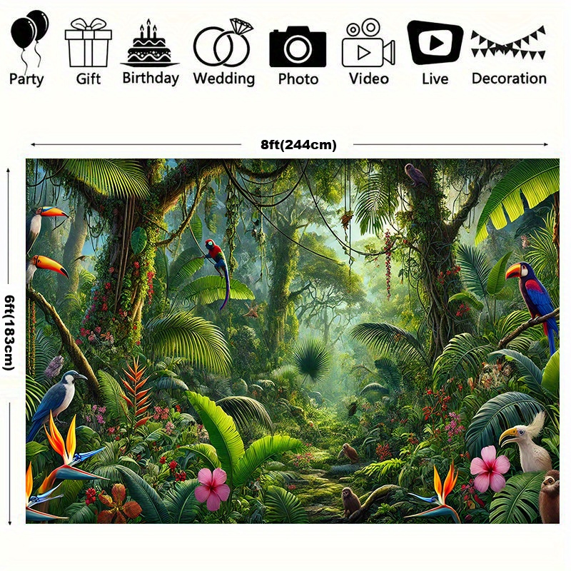 1 Stück Dschungel Abenteuer Hi – Outdoor Adventure Background Bewertung und Preis